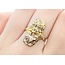 Ring Black Hills Gold Leaf Motif 10ktt 21mm Sz7 2.68g 125092035