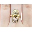 Ring Black Hills Gold Leaf Motif 10ktt 21mm Sz7 2.68g 125092035