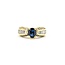 Ring 1.50ctw Round Diamonds 1.10ct Blue Sapphire 18ky sz6 7mm 124060164