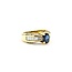 Ring 1.50ctw Round Diamonds 1.10ct Blue Sapphire 18ky sz6 7mm 124060164