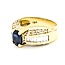Ring 1.50ctw Round Diamonds 1.10ct Blue Sapphire 18ky sz6 7mm 124060164
