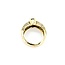 Ring 1.50ctw Round Diamonds 1.10ct Blue Sapphire 18ky sz6 7mm 124060164
