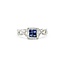 Ring .50ctw Round Diamonds .40ctw Blue Sapphire 14kw sz6.5 7.5mm 124060165