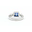 Ring .50ctw Round Diamonds .40ctw Blue Sapphire 14kw sz6.5 7.5mm 124060165