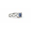 Ring .50ctw Round Diamonds .40ctw Blue Sapphire 14kw sz6.5 7.5mm 124060165