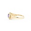 Ring 1980's .03ctw Single Cut Diamonds .18ct Purple Amethyst 14ky 11.5mm Sz10 3.21g 225090015