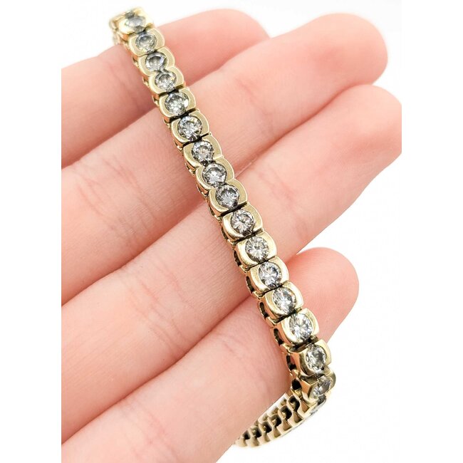 Bracelet 8.25ctw Round Diamonds 14ky 5.5mm 7" 23.94g 225090030