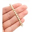 Bracelet Hinged Bangle 3.50mm Pearls 14ky 6.50" 10.10g 225070134