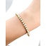 Bracelet Hinged Bangle 3.50mm Pearls 14ky 6.50" 10.10g 225070134