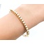 Bracelet Hinged Bangle 3.50mm Pearls 14ky 6.50" 10.10g 225070134