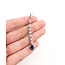 Pendant Dangle 1.65ctw Round, Marquise & Pear Diamonds 1.75ct Cornflower Blue Sapphire 18kw 2.25x.25" 5.67g 125090009