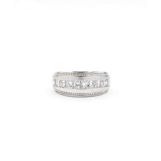 Ring Milgrain 2ctw Princess Diamonds 10kw 10.49mm Sz9.75 7.47g 125090053