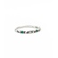 Ring Milgrain 0.04ctw Round Diamonds .06ctw Emerald 14kw 1.8mm Sz7 1.5g 125090052