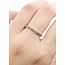 Ring Milgrain 0.04ctw Round Diamonds .06ctw Emerald 14kw 1.8mm Sz7 1.5g 125090052
