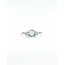 Ring Accented 0.10ctw Round Diamonds .75ct Aquamarine 14kw Sz6 1.76g 125090047