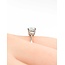 Ring Accented 0.10ctw Round Diamonds .75ct Aquamarine 14kw Sz6 1.76g 125090047