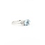 Ring Accented 0.10ctw Round Diamonds .75ct Aquamarine 14kw Sz6 1.76g 125090047