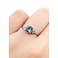 Ring Accented 0.10ctw Round Diamonds .75ct Aquamarine 14kw Sz6 1.76g 125090047