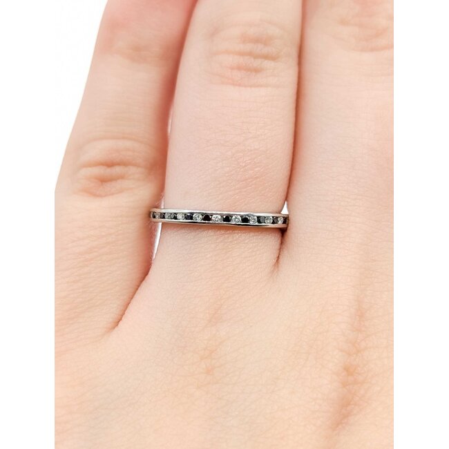 Ring Eternity 0.40ctw Round Diamonds 14kw 2mm Sz6 1.8g 125090043