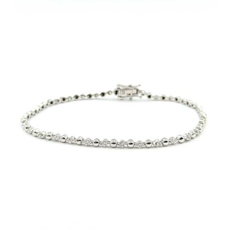 Bracelet Tennis 1ctw Round Diamonds 14kw 2.6mm 8" 7.23g 125090037