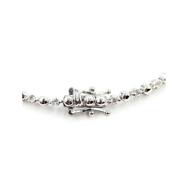 Bracelet Tennis 1ctw Round Diamonds 14kw 2.6mm 8" 7.23g 125090037