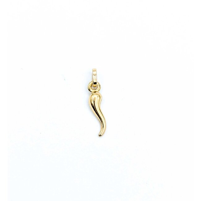 Pendant Italian Horn 14ky .75x.1" .73g 125092056