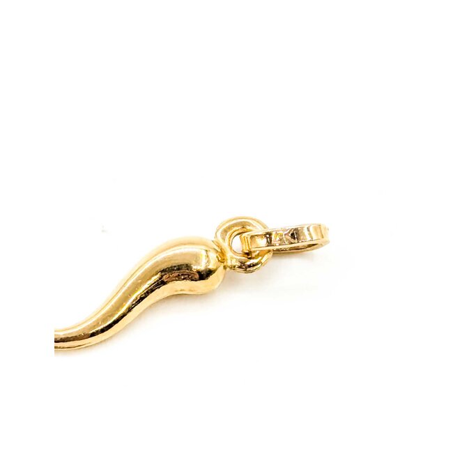 Pendant Italian Horn 14ky .75x.1" .73g 125092056