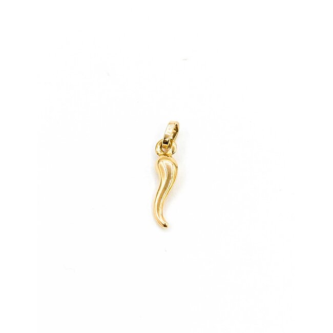 Pendant Italian Horn 14ky .75x.1" .73g 125092056