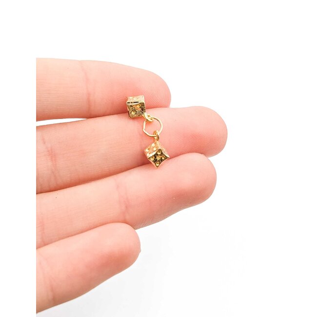 Pendant Dice 14ky .6x.17" 1.91g 125092053