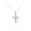 Pendant Cross 1.00ctw Round Diamonds Platinum 1x.6" 18" 3.71g 125090042