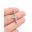 Pendant Cross 1.00ctw Round Diamonds Platinum 1x.6" 18" 3.71g 125090042