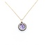 Pendant Halo 0.49ctw Round Diamonds 2.42ct Purple Amethyst 14kr .5" 18" 3.1g 125090050