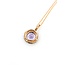 Pendant Halo 0.49ctw Round Diamonds 2.42ct Purple Amethyst 14kr .5" 18" 3.1g 125090050