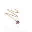 Pendant Halo 0.49ctw Round Diamonds 2.42ct Purple Amethyst 14kr .5" 18" 3.1g 125090050