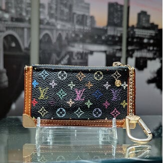Handbag Louis Vuitton Key Chain Pouch Murakami Black 125105035