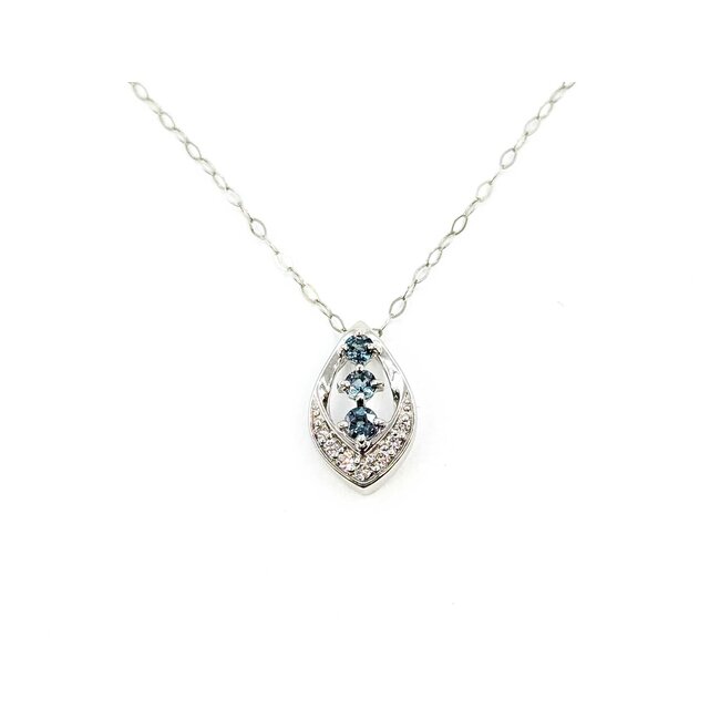 Pendant Drop 0.07ctw Round Diamonds .25ctw Color Changing Alexandrite Platinum .5x35" 18" 2.24g 125090051