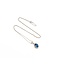 Pendant Halo 0.17ctw Round Diamonds 1.5ct London Blue Topaz 10kw .6x.4" 18" 1.84g 125090049