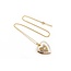 Pendant Heart Locket W/Rope Chain .03ct Round Diamond 14ky .9mm 1x.75" 4.65g 125090001