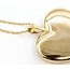 Pendant Heart Locket W/Rope Chain .03ct Round Diamond 14ky .9mm 1x.75" 4.65g 125090001