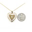 Pendant Heart Locket W/Rope Chain .03ct Round Diamond 14ky .9mm 1x.75" 4.65g 125090001