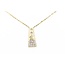Necklace Bar 0.25ctw Round Diamonds 14ky .55x.25" 16-17-18" 1.73g 125090039
