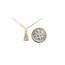 Necklace Bar 0.25ctw Round Diamonds 14ky .55x.25" 16-17-18" 1.73g 125090039