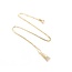 Necklace Bar 0.25ctw Round Diamonds 14ky .55x.25" 16-17-18" 1.73g 125090039