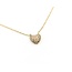 Necklace Heart 0.13ctw Round Diamonds 14ky .25x.25" 15-16-17" 1.36g 125090041