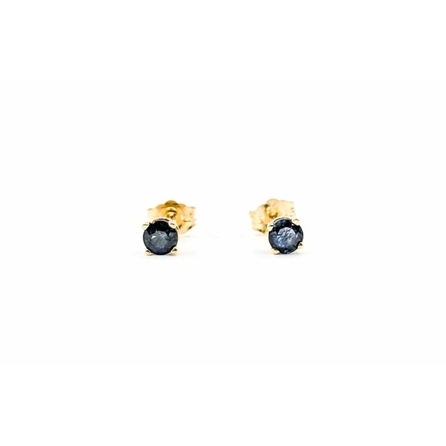 Earrings Stud .40ctw Sapphire 14ky 4.6mm .65g 125090003