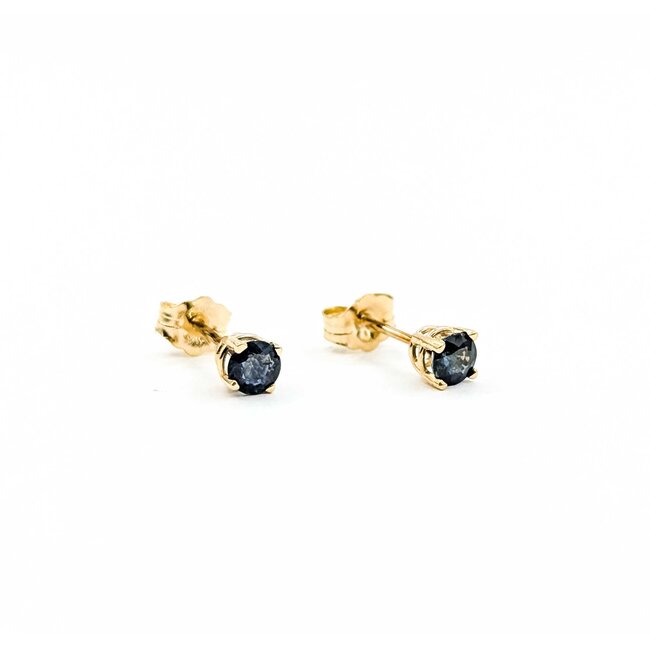 Earrings Stud .40ctw Sapphire 14ky 4.6mm .65g 125090003