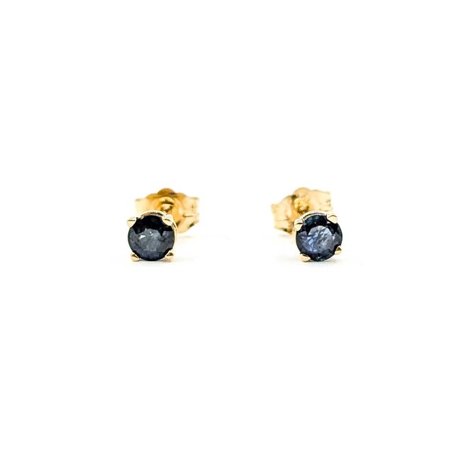 Earrings Stud .40ctw Sapphire 14ky 4.6mm .65g 125090003