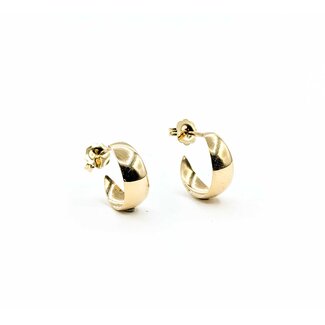 Earrings J-Hoop Stud 14ky .4" .94g 125092038