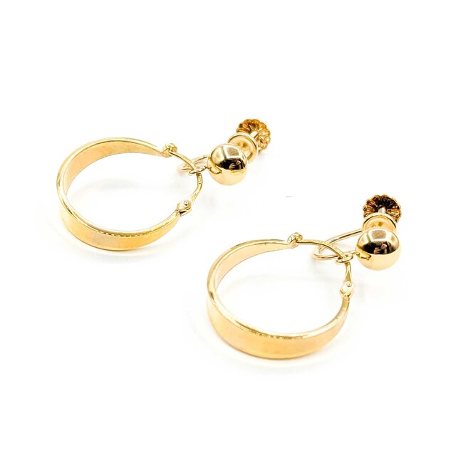 Earrings Door Knocker Screw Post 14ky 1x.75" 4.18g 125092044