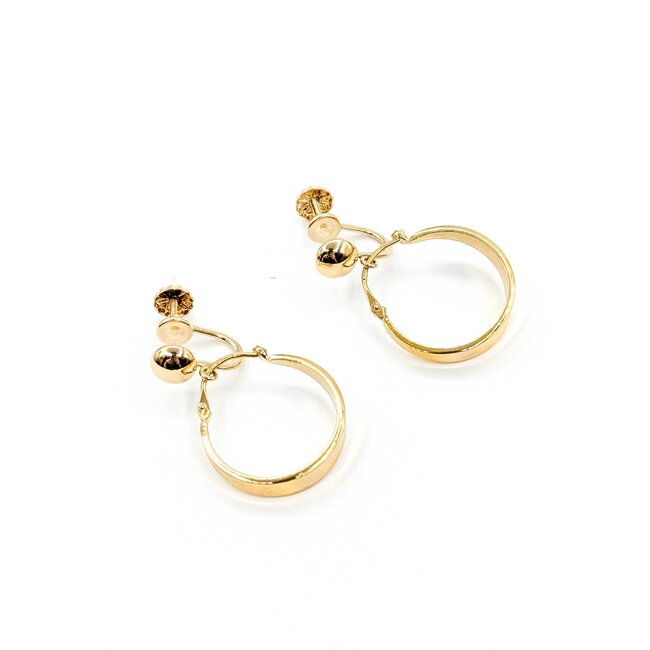 Earrings Door Knocker Screw Post 14ky 1x.75" 4.18g 125092044